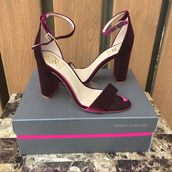 berry block heels